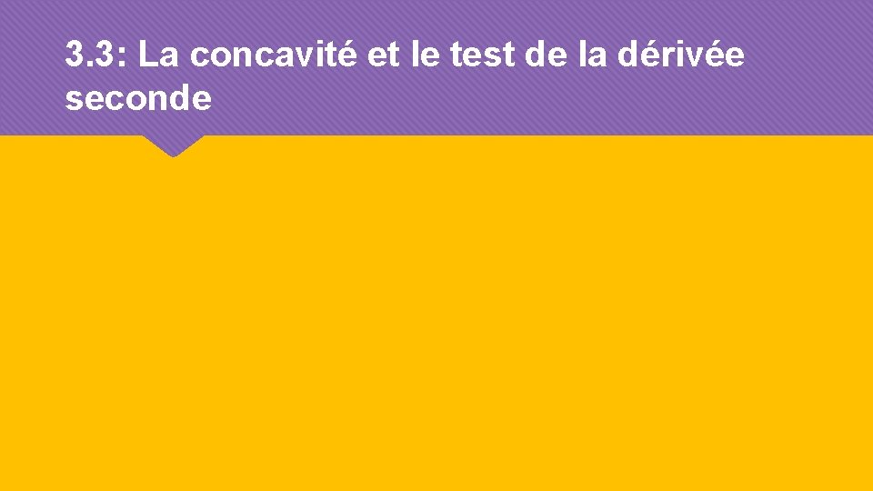 3. 3: La concavité et le test de la dérivée seconde 