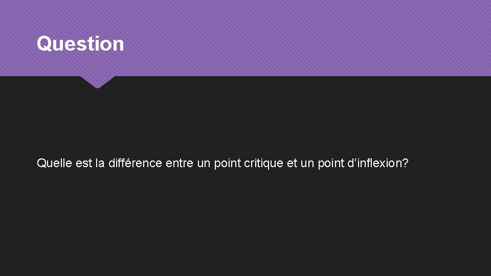 Question Quelle est la différence entre un point critique et un point d’inflexion? 