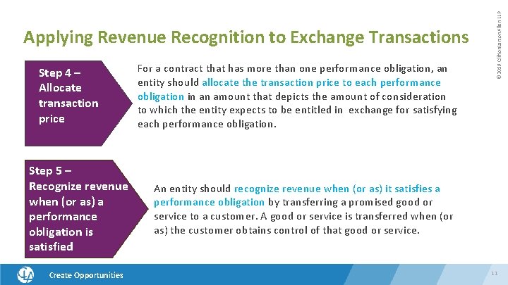 Step 4 – Allocate transaction price Step 5 – Recognize revenue when (or as)