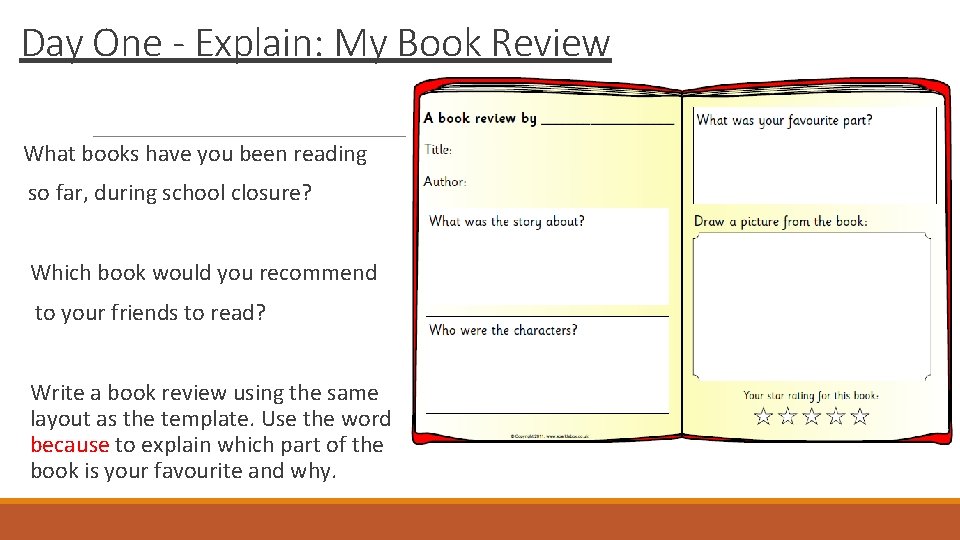 Day One - Explain: My Book Review What books have you been reading so