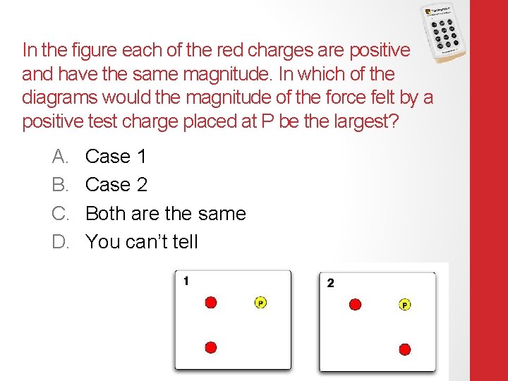 In the figure each of the red charges are positive and have the same