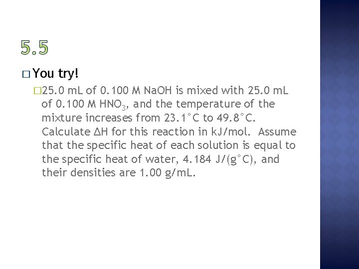 � You try! � 25. 0 m. L of 0. 100 M Na. OH