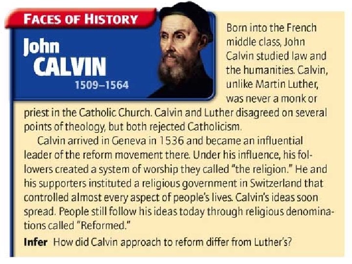 Renaissance and Reformation Section 3 