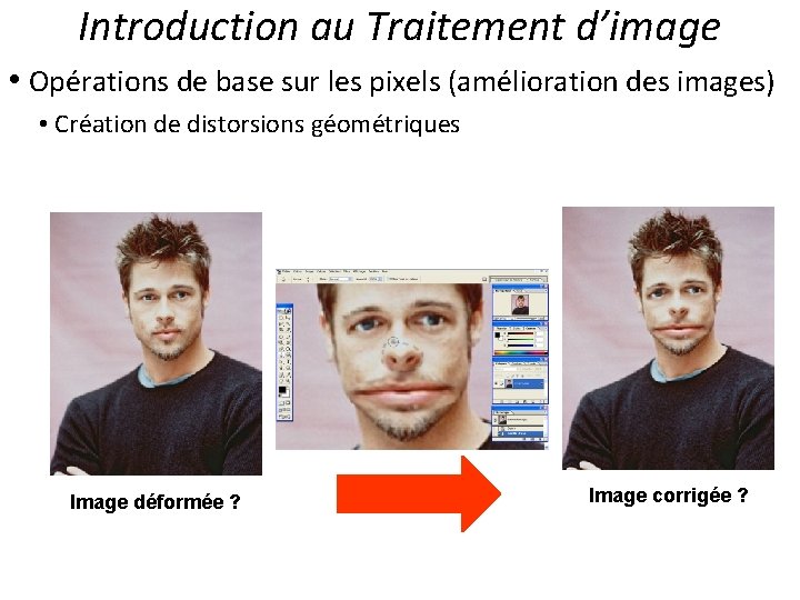Introduction au Traitement d’image • Opérations de base sur les pixels (amélioration des images)