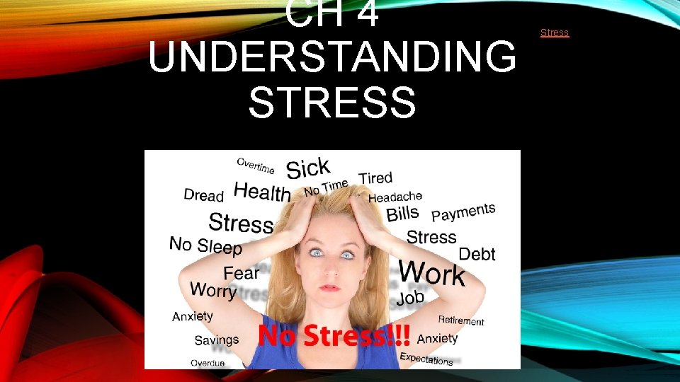 CH 4 UNDERSTANDING STRESS Stress 