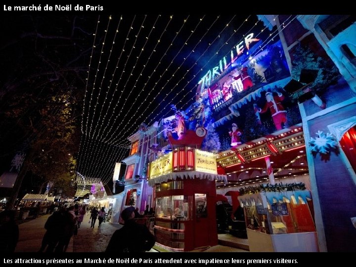 Le marché de Noël de Paris Les attractions présentes au Marché de Noël de