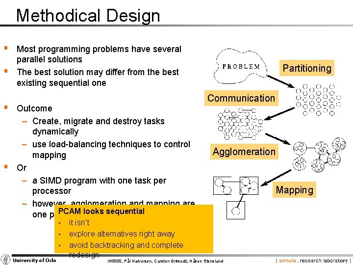 Methodical Design § Most programming problems have several § parallel solutions The best solution