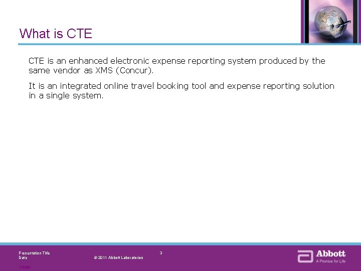 What is CTE is an enhanced electronic expense reporting system produced by the same