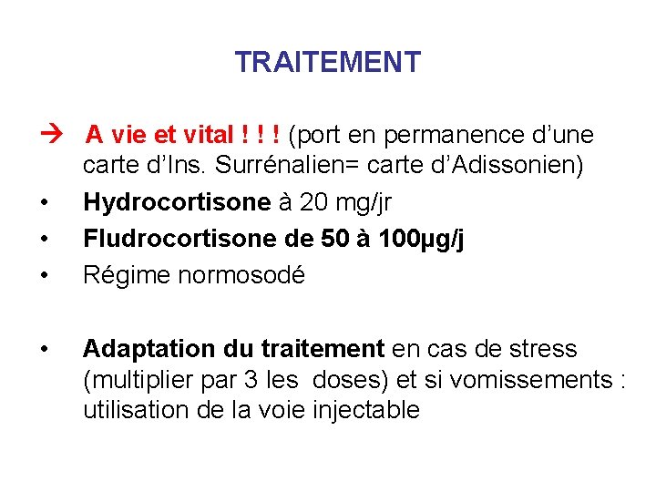 TRAITEMENT A vie et vital ! ! ! (port en permanence d’une carte d’Ins. TRAITEMENT A vie et vital ! ! ! (port en permanence d’une carte d’Ins.