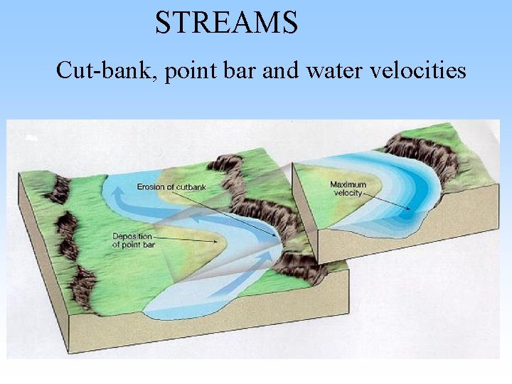 STREAMS Cut-bank, point bar and water velocities STREAMS Cut-bank, point bar and water velocities