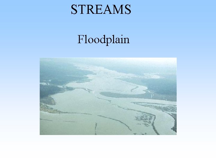 STREAMS Floodplain STREAMS Floodplain