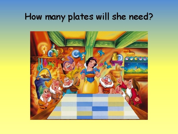 How many plates will she need? 