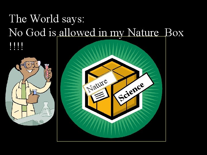 The World says: No God is allowed in my Nature Box !!!! N r