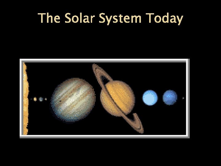 The Solar System Today 