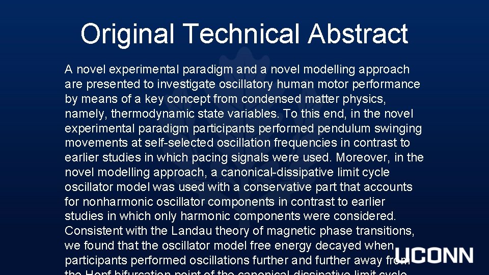 Original Technical Abstract A novel experimental paradigm and a novel modelling approach are presented