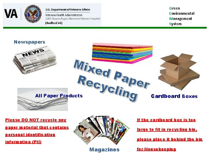 Green Environmental Management System Newspapers Mix ed P ape Rec r ycli ng Cardboard