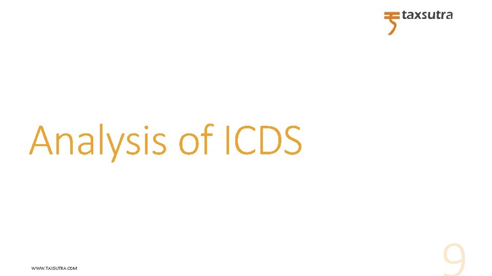 Analysis of ICDS WWW. TAXSUTRA. COM 