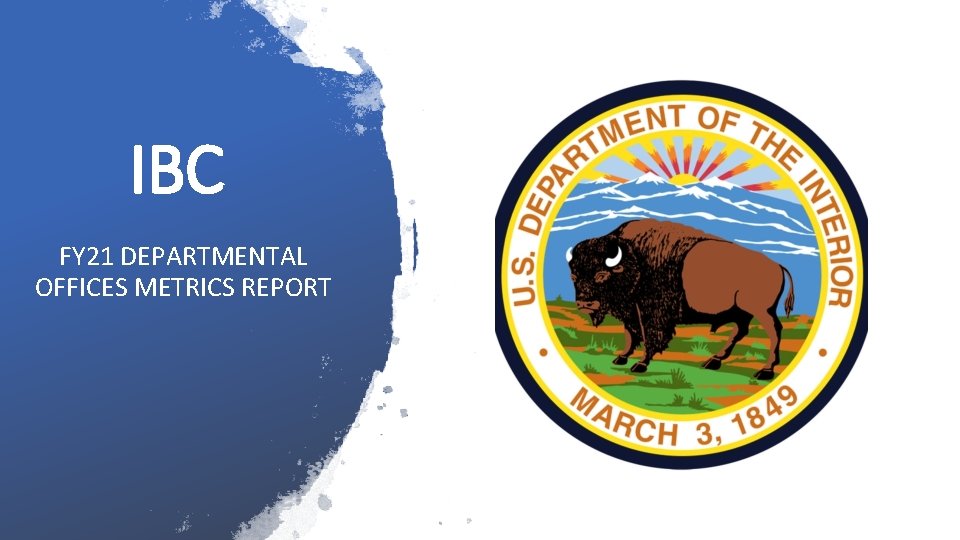 IBC FY 21 DEPARTMENTAL OFFICES METRICS REPORT 