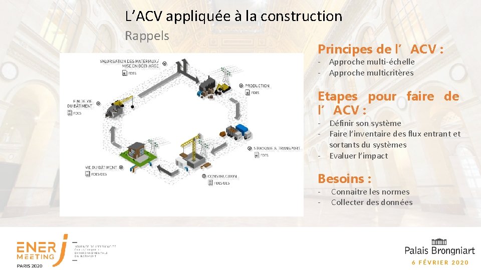 L’ACV appliquée à la construction Rappels Principes de l’ACV : - Approche multi-échelle -