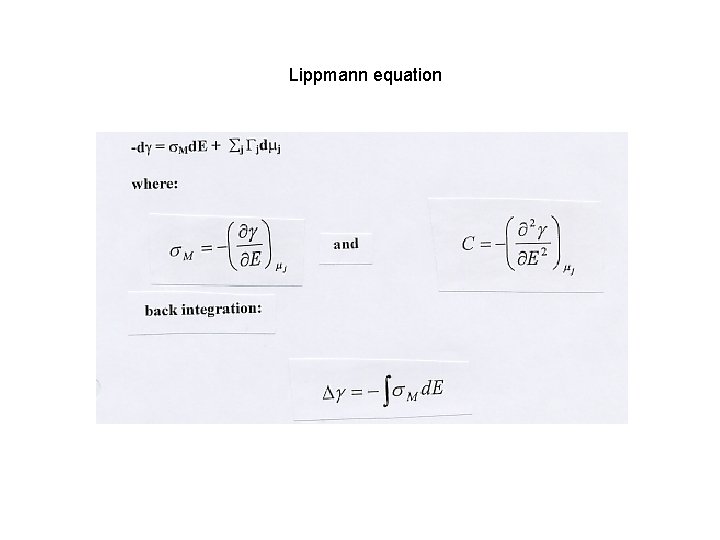 Lippmann equation 