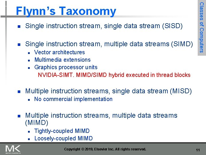 n Single instruction stream, single data stream (SISD) n Single instruction stream, multiple data n Single instruction stream, single data stream (SISD) n Single instruction stream, multiple data