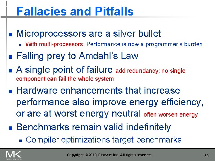 Fallacies and Pitfalls n Microprocessors are a silver bullet n n n With multi-processors: Fallacies and Pitfalls n Microprocessors are a silver bullet n n n With multi-processors: