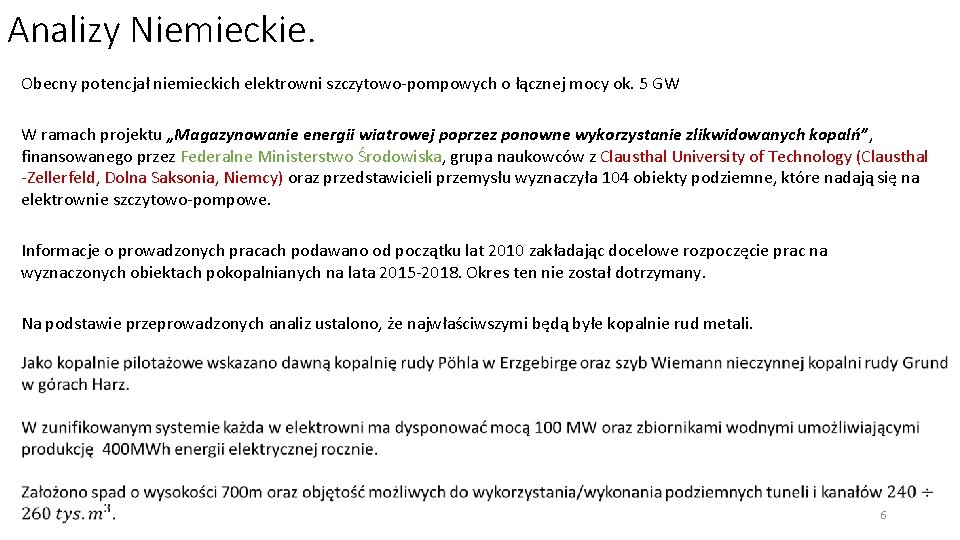 Analizy Niemieckie. Obecny potencjał niemieckich elektrowni szczytowo-pompowych o łącznej mocy ok. 5 GW W