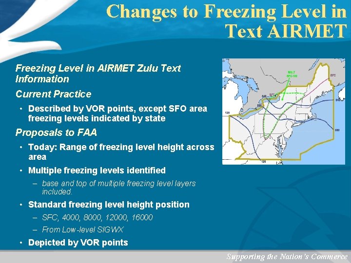 Changes to Freezing Level in Text AIRMET Freezing Level in AIRMET Zulu Text Information