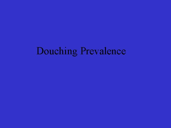 Douching Prevalence 