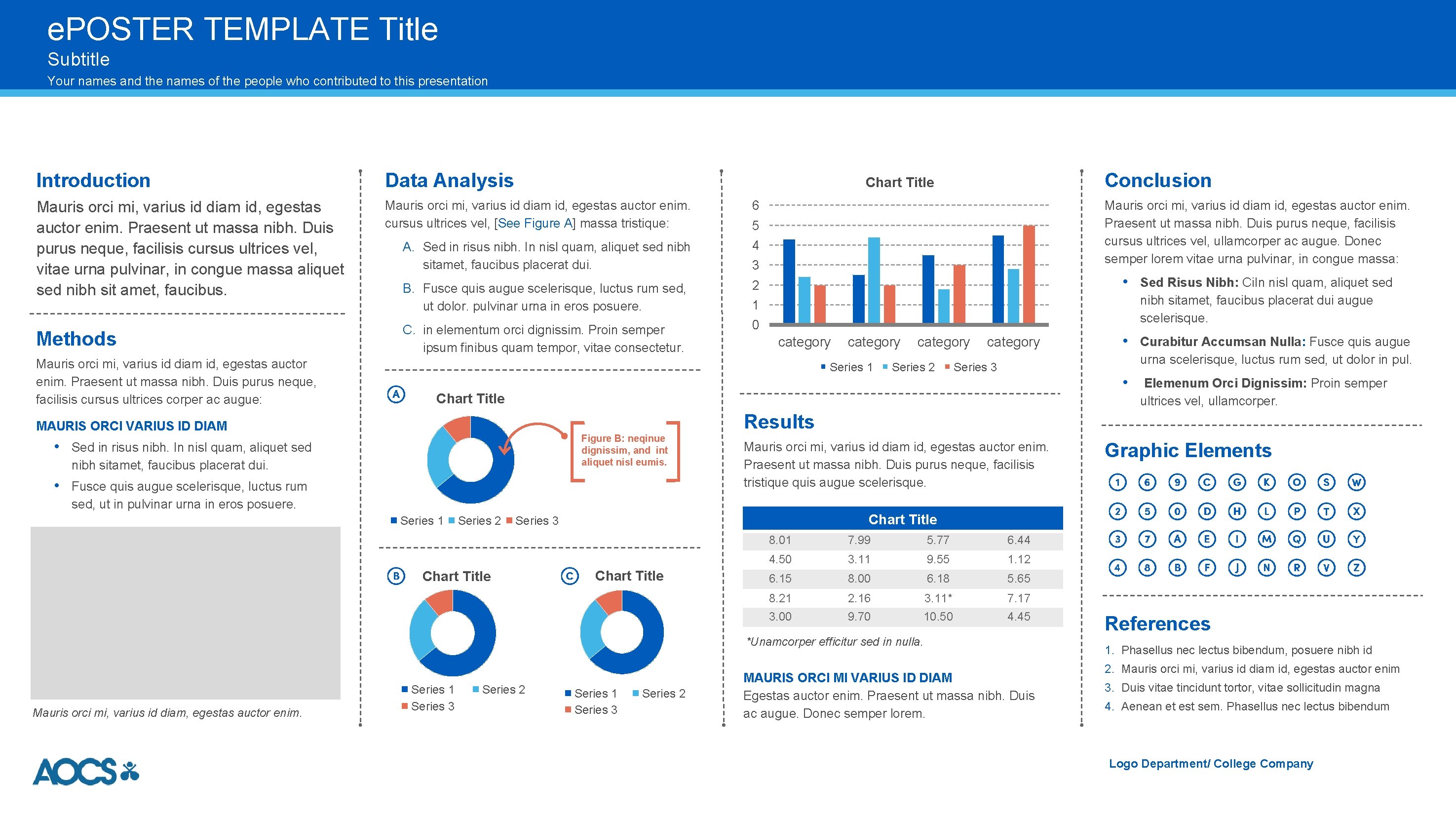 e. POSTER TEMPLATE Title Subtitle Your names and the names of the people who