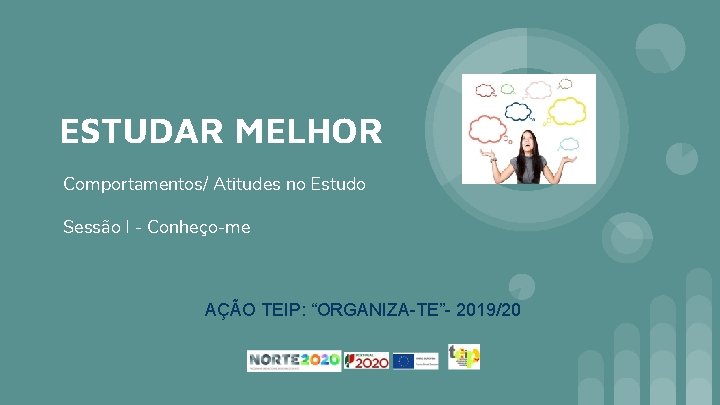 ESTUDAR MELHOR Comportamentos/ Atitudes no Estudo Sessão I - Conheço-me AÇÃO TEIP: “ORGANIZA-TE”- 2019/20