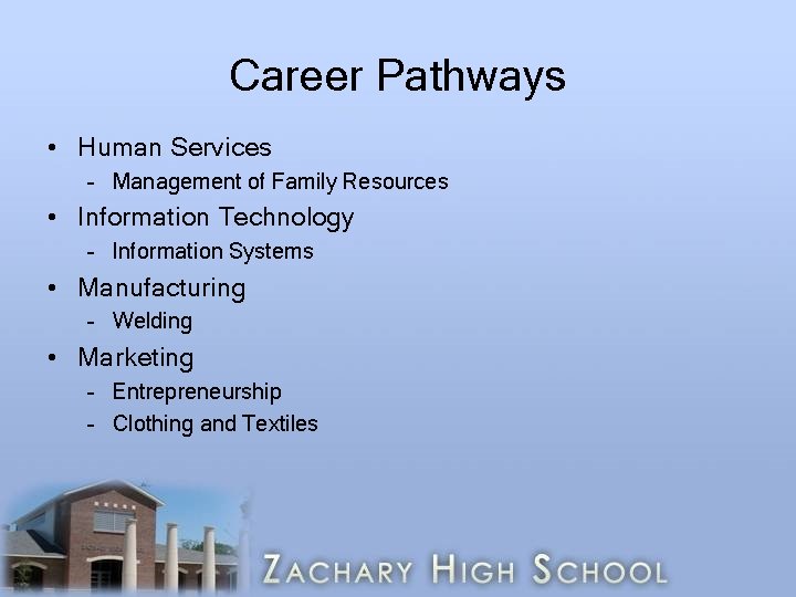 Zachary High School Class of 2016 Parent Meeting