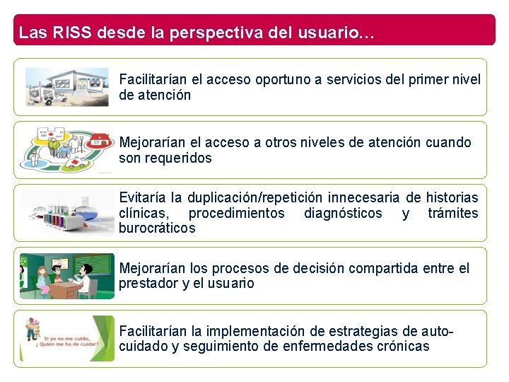 Las RISS desde la perspectiva del usuario… Facilitarían el acceso oportuno a servicios del