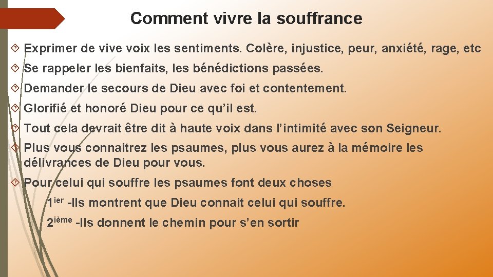 Comment vivre la souffrance Exprimer de vive voix les sentiments. Colère, injustice, peur, anxiété,