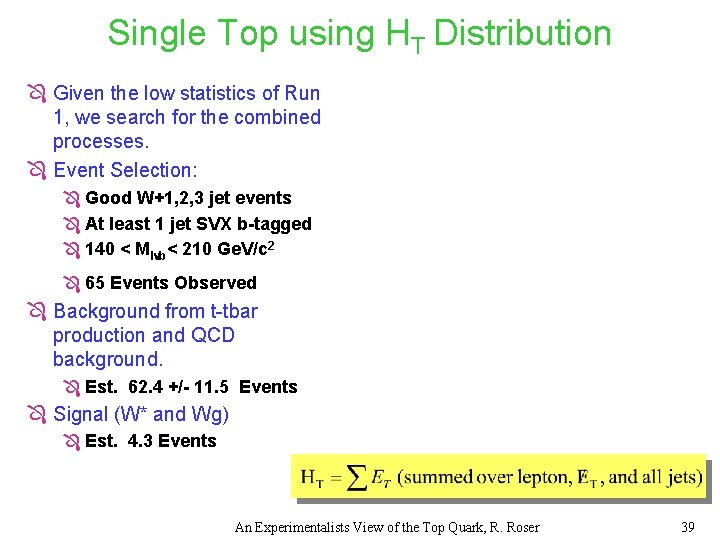 The Top Quark An Experimentalists Point Of View