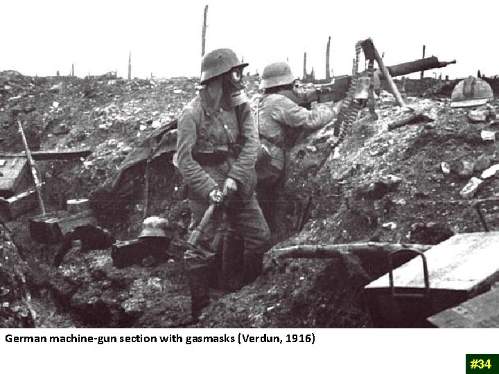 German machine-gun section with gasmasks (Verdun, 1916) #34 