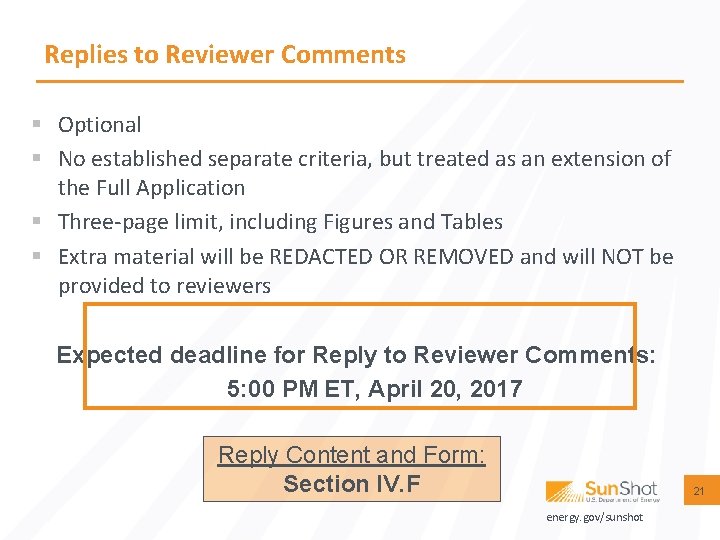 Replies to Reviewer Comments § Optional § No established separate criteria, but treated as