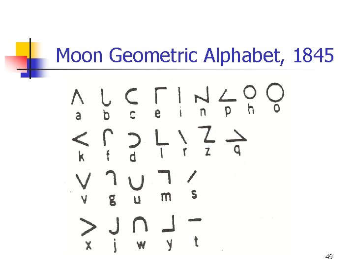 Moon Geometric Alphabet, 1845 49 