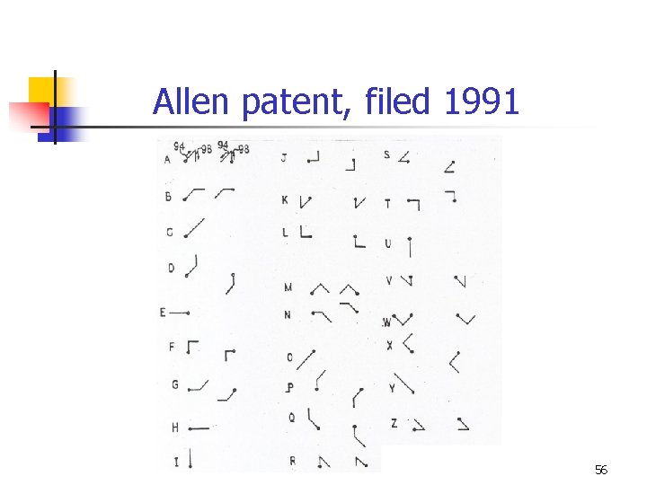 Allen patent, filed 1991 56 