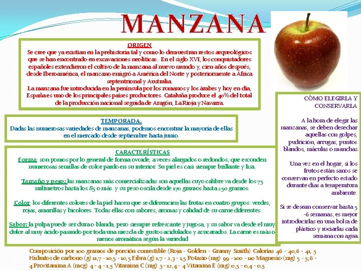MANZANA ORIGEN Se cree que ya existían en la prehistoria tal y como lo MANZANA ORIGEN Se cree que ya existían en la prehistoria tal y como lo