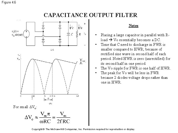 Figure 4. 6 CAPACITANCE OUTPUT FILTER Notes • • Placing a large capacitor in