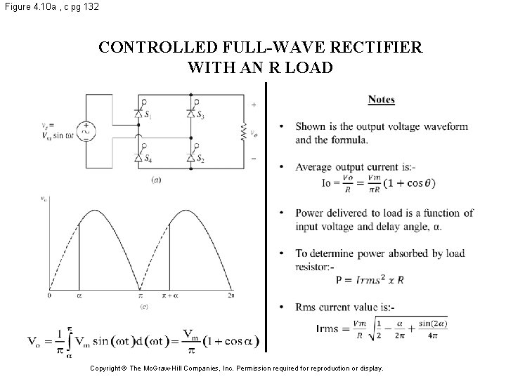 Figure 4. 10 a , c pg 132 CONTROLLED FULL-WAVE RECTIFIER WITH AN R