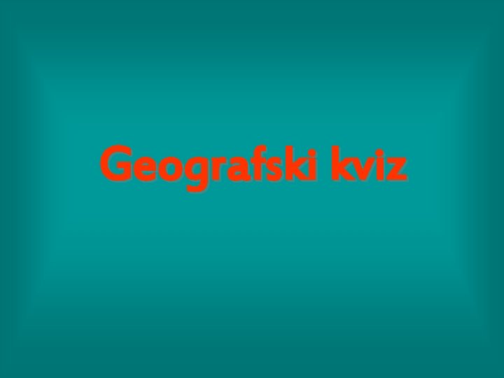 Geografski kviz 