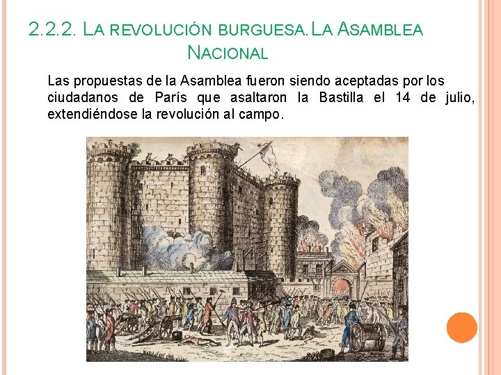 2. 2. 2. LA REVOLUCIÓN BURGUESA. LA ASAMBLEA NACIONAL Las propuestas de la Asamblea