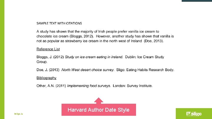 itsligo. ie Harvard Author Date Style 
