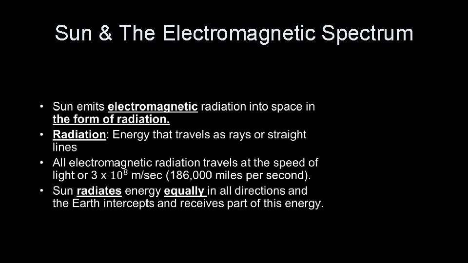 Sun & The Electromagnetic Spectrum • 