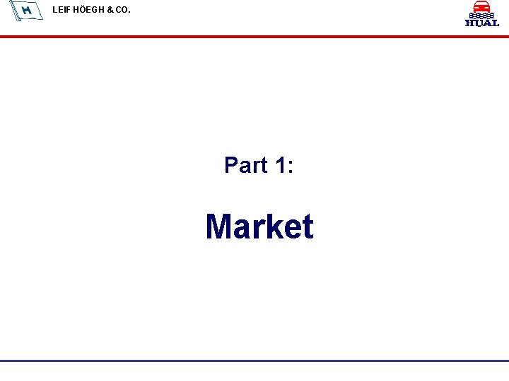 LEIF HÖEGH & CO. Part 1: Market 