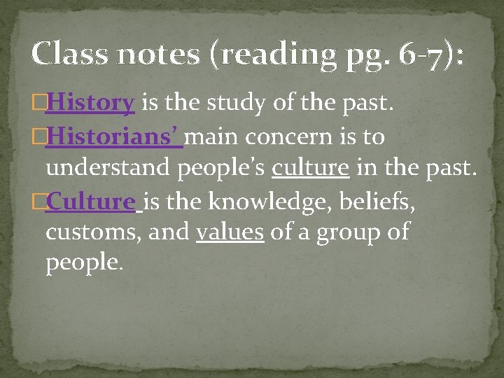 Chapter one Uncovering the past Section 1 The