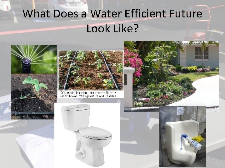 What Does a Water Efficient Future Look Like? What Does a Water Efficient Future Look Like?
