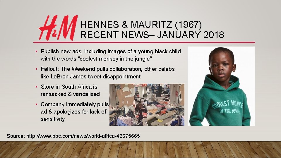 HENNES & MAURITZ (1967) RECENT NEWS– JANUARY 2018 • Publish new ads, including images